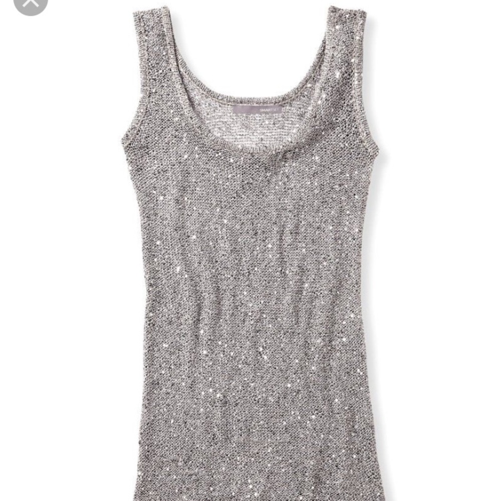 Silver sequence tank top